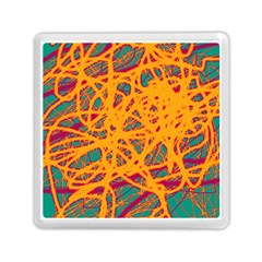 Orange Neon Chaos Memory Card Reader (square) 