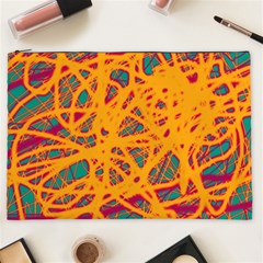 Orange Neon Chaos Cosmetic Bag (xxl) 