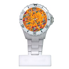 Orange Neon Chaos Plastic Nurses Watch