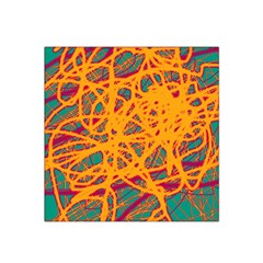 Orange Neon Chaos Satin Bandana Scarf