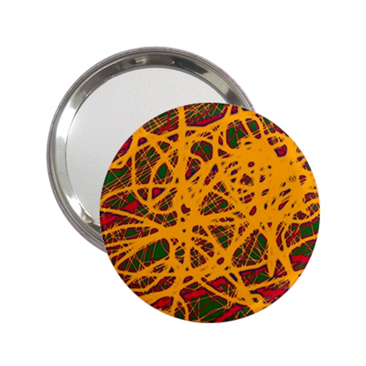 Yellow neon chaos 2.25  Handbag Mirrors