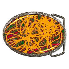 Yellow Neon Chaos Belt Buckles by Valentinaart