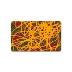 Yellow neon chaos Magnet (Name Card) Front