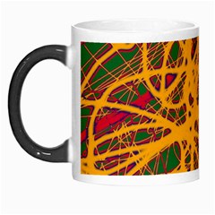 Yellow Neon Chaos Morph Mugs by Valentinaart