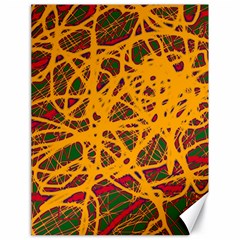 Yellow Neon Chaos Canvas 18  X 24  