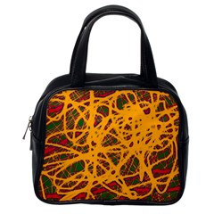 Yellow Neon Chaos Classic Handbags (one Side)