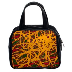 Yellow Neon Chaos Classic Handbags (2 Sides)