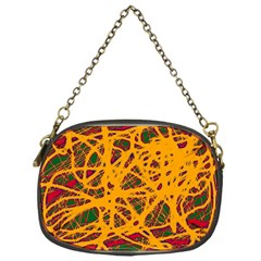 Yellow Neon Chaos Chain Purses (one Side) 