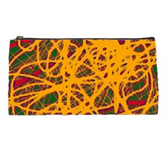 Yellow Neon Chaos Pencil Cases by Valentinaart