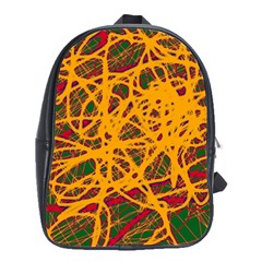 Yellow Neon Chaos School Bags(large) 