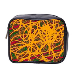 Yellow Neon Chaos Mini Toiletries Bag 2-side by Valentinaart