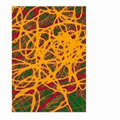 Yellow Neon Chaos Large Garden Flag (two Sides)