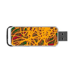 Yellow Neon Chaos Portable Usb Flash (two Sides)