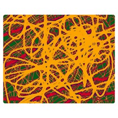 Yellow Neon Chaos Double Sided Flano Blanket (medium) 