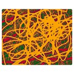 Yellow neon chaos Double Sided Flano Blanket (Medium)  60 x50  Blanket Back