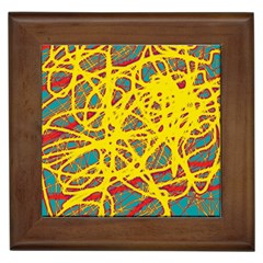 Yellow Neon Framed Tiles