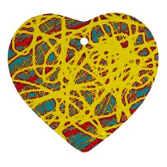 Yellow Neon Ornament (heart) 