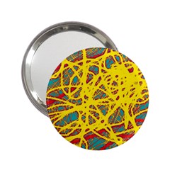 Yellow Neon 2 25  Handbag Mirrors