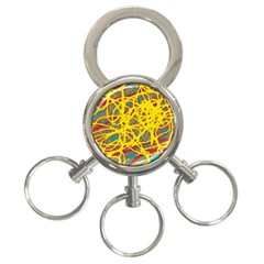 Yellow Neon 3-ring Key Chains