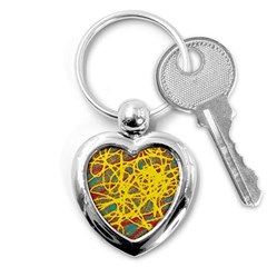 Yellow Neon Key Chains (heart) 