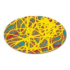 Yellow Neon Oval Magnet