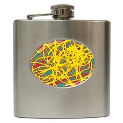 Yellow Neon Hip Flask (6 Oz)