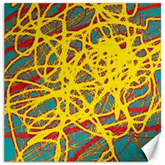 Yellow Neon Canvas 16  X 16  