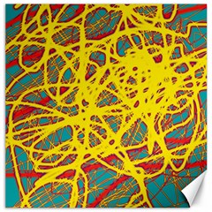 Yellow Neon Canvas 20  X 20  