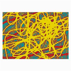 Yellow Neon Large Glasses Cloth