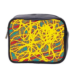 Yellow Neon Mini Toiletries Bag 2-side by Valentinaart