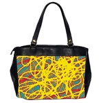 Yellow neon Office Handbags (2 Sides)  Back