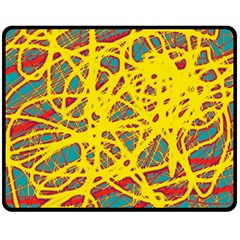 Yellow Neon Fleece Blanket (medium) 