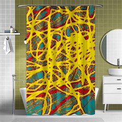 Yellow Neon Shower Curtain 48  X 72  (small) 