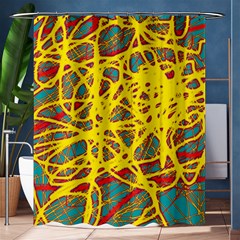 Yellow Neon Shower Curtain 60  X 72  (medium) 