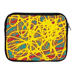 Yellow Neon Apple Ipad 2/3/4 Zipper Cases by Valentinaart