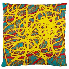 Yellow Neon Standard Flano Cushion Case (one Side)