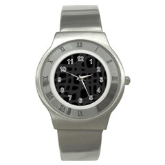 Gray Stainless Steel Watch