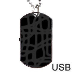 Gray Dog Tag Usb Flash (one Side)