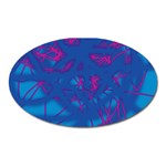 Deep blue Oval Magnet Front