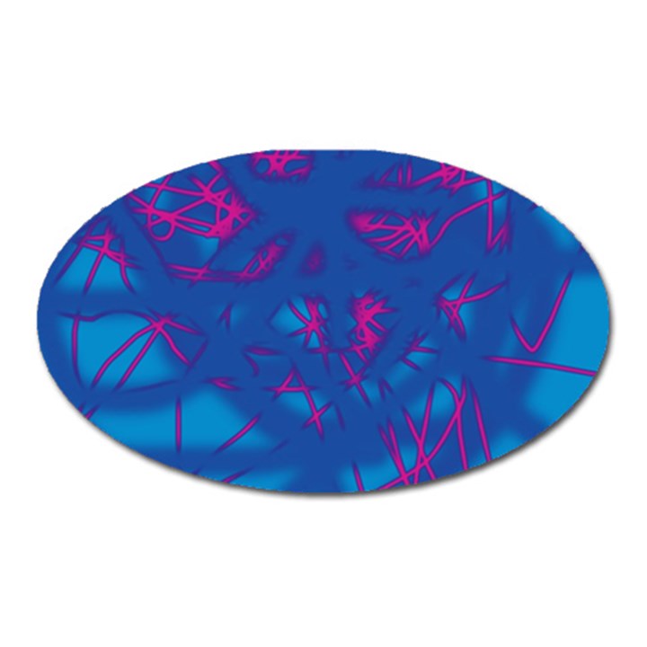 Deep blue Oval Magnet