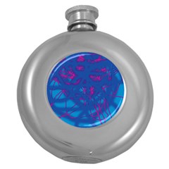 Deep Blue Round Hip Flask (5 Oz) by Valentinaart