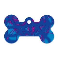 Deep Blue Dog Tag Bone (one Side)