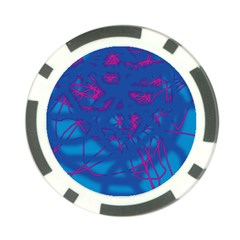 Deep Blue Poker Chip Card Guards