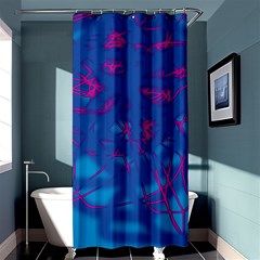 Deep Blue Shower Curtain 36  X 72  (stall) 