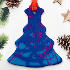 Deep Blue Christmas Tree Ornament (2 Sides)