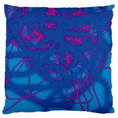 Deep Blue Large Cushion Case (one Side)