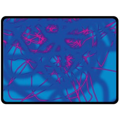 Deep Blue Double Sided Fleece Blanket (large) 