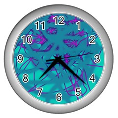 Chaos Wall Clocks (silver)  by Valentinaart