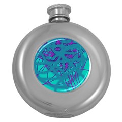 Chaos Round Hip Flask (5 Oz) by Valentinaart