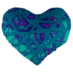 Chaos Large 19  Premium Flano Heart Shape Cushions by Valentinaart